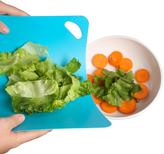 Plastic Flexible Cutting Mats for Kitchen, Color Coded Chopping Board Set, Cutting Board Sheet for Kitchen Cooking, Dishwasher Safe, 3 different sizes Cutting board mats set of 9pc