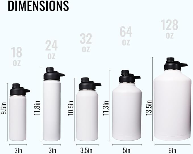 18 oz Insulated Water Bottle with Handle, 304 Stainless Steel Water Bottles with Wide Mouth, Double Wall Vacuum Sports Water Bottle, BPA Free, Keep Cold and Hot, Pink