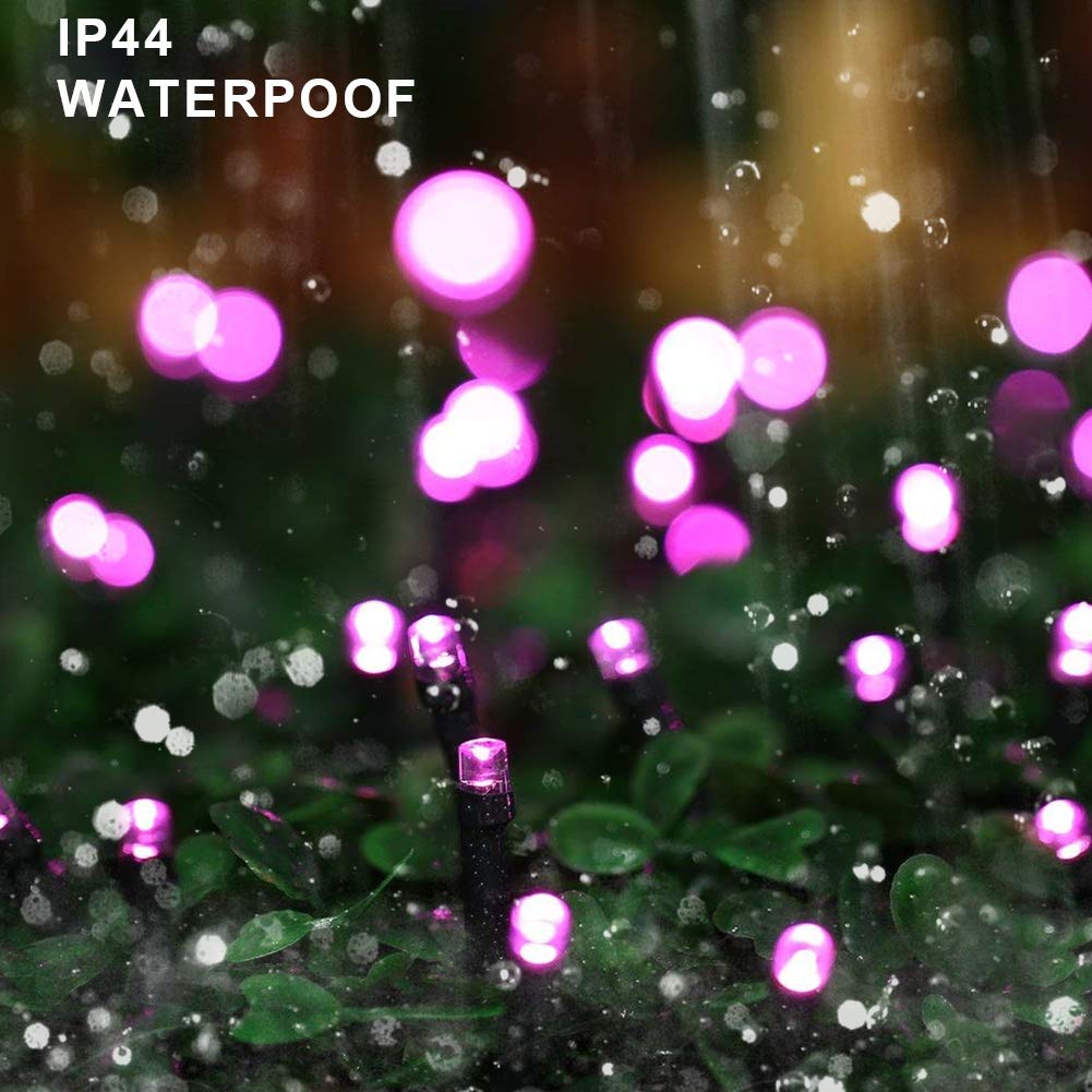 HOME LIGHTING 66ft Mini Lights, 200 LED Fairy String Lights, 8 Lighting Modes, Purple, Model HB-200COI, Indoor Outdoor Decoration