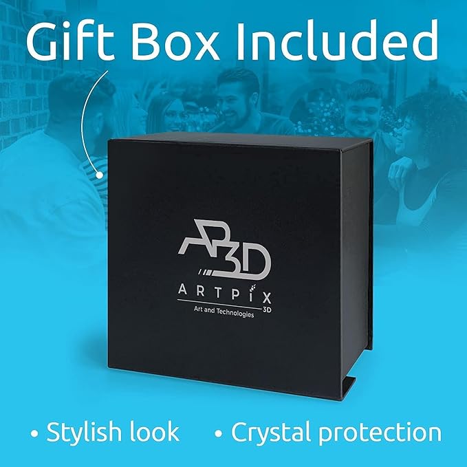 ArtPix 3D Crystal Photo, Christmas Personalized Gifts for Mom, Wife, Women, Her, Him, Men, Mother, Great Unique Customized Gift Idea With Your Own Photo, Custom Glass 3D Laser Etched Picture Wedding