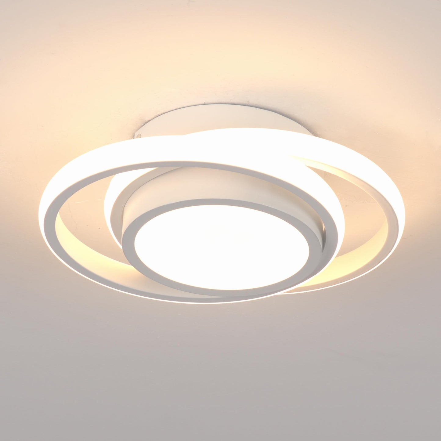 CANEOE Modern Led Ceiling Lights, Small Led Close to Ceiling Light Fixture,32W Round LED Ceiling Lamp for Bedroom Hallway Aisle