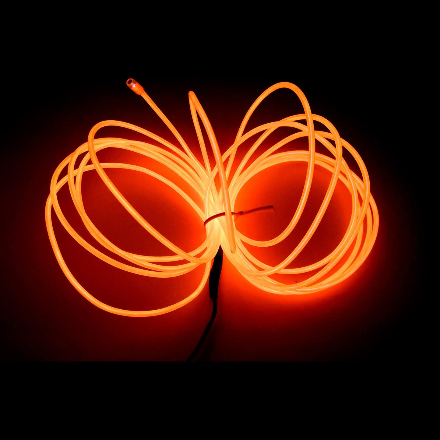 MaxLax EL Wire Neon Lights Strip 3M/9FT Orange 360° Cuttable Rope Lights for Parties, Halloween, DIY Decoration