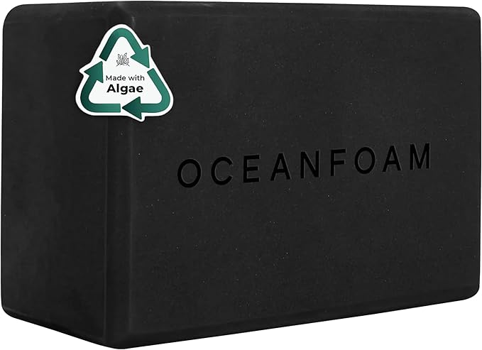 Oceanfoam Workout Block - High-Density Foam Exercise Block, Lightweight, Non-Slip for Stability & Support in Pilates, Yog...