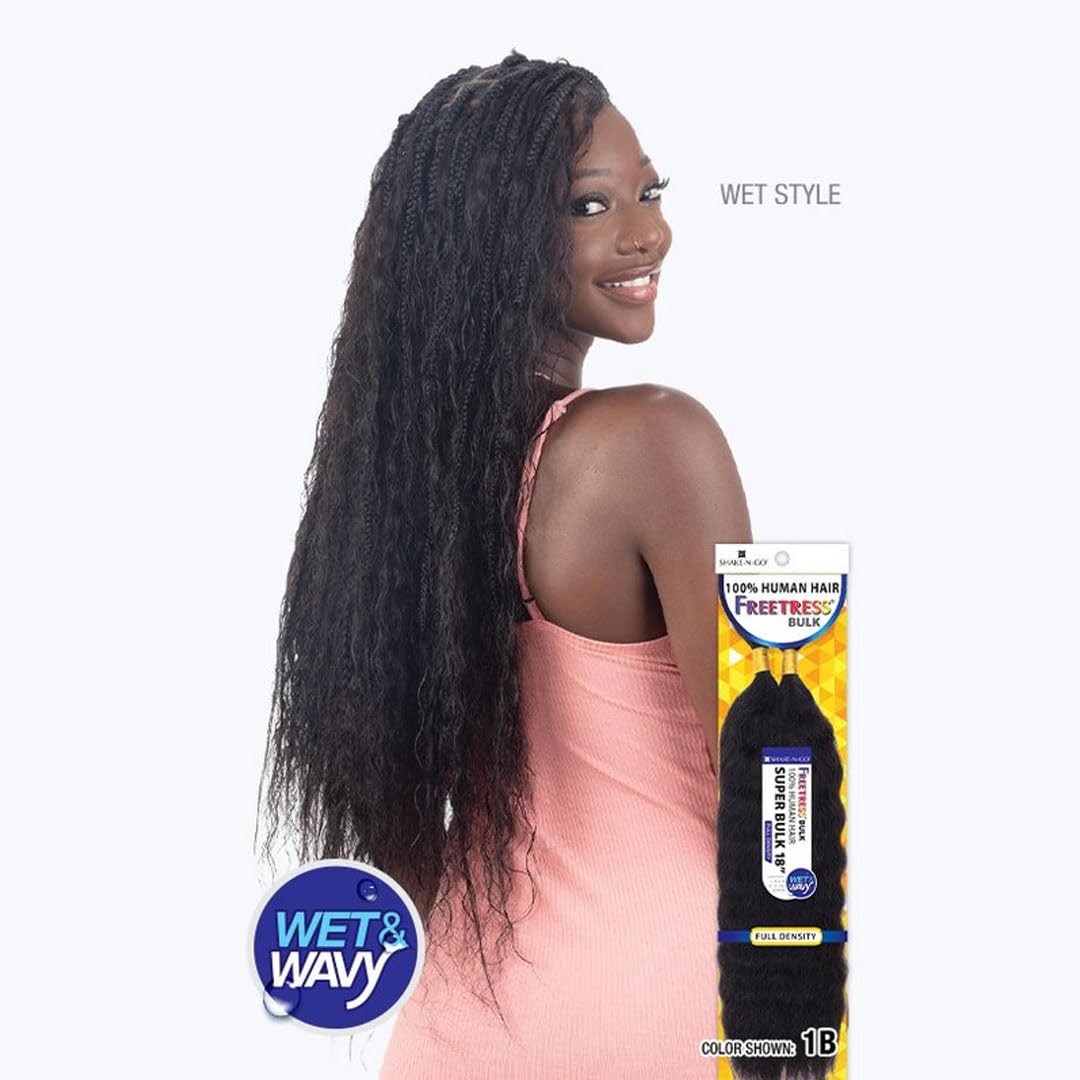 Free Tress Human Hair Braids - Super Bulk 18 (2 DARK BROWN)