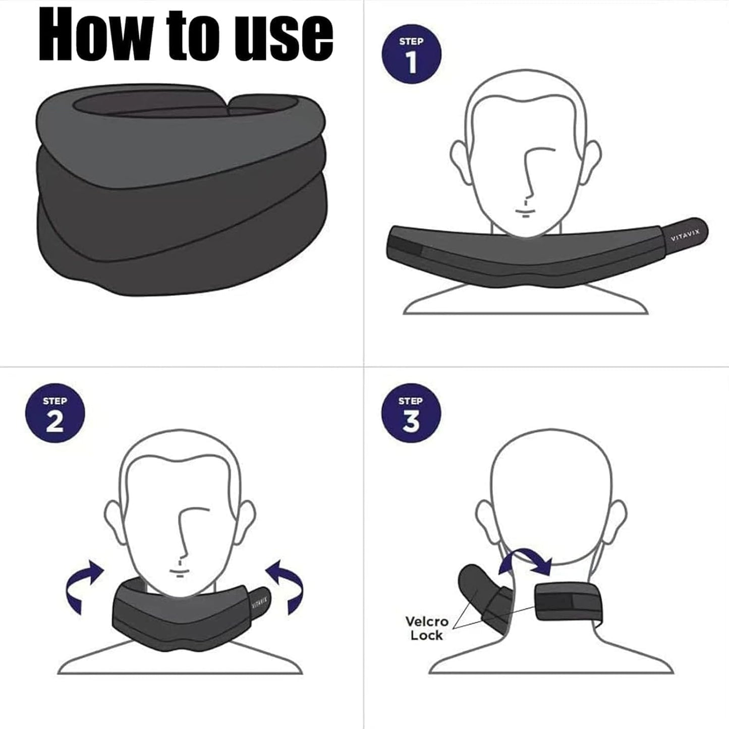 LAPUOTSP Neck Support-Never Snore Again，Ergonomic Design，Adjustable Soft Foam Neck Brace for Men & Women，Comfortable and Breathable