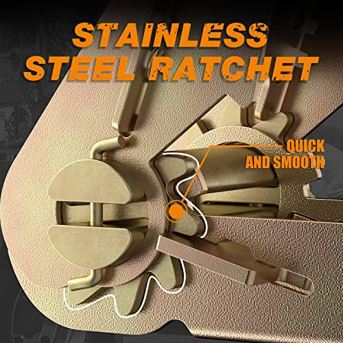 Ratchet Tie Down Strap - 4 Pack 2" x 27' Heavy Duty Ratchet Straps with Aluminum Handle, Cargo Straps for Moving Appliance...