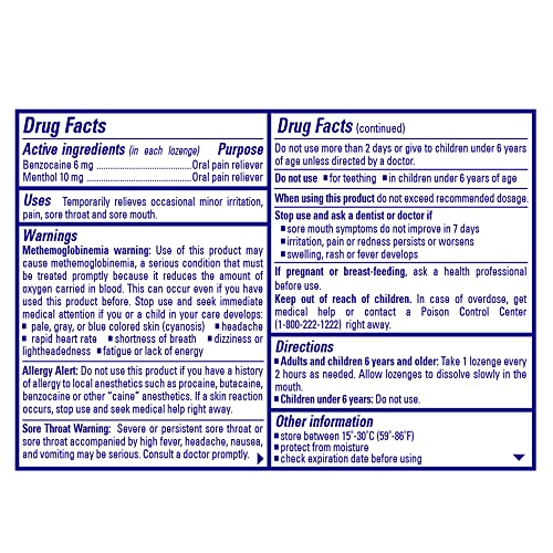 Chloraseptic Sore Throat Lozenges, Citrus, 18 Count, 6 Pack