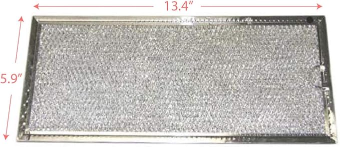 Nispira WB06X10596 Microwave Replacement Grease Filter 13.4" x 5.9" Compatible with GE Whirlpool Maytag Samsung Microwave Range Hood WB06X10596, 2 Packs