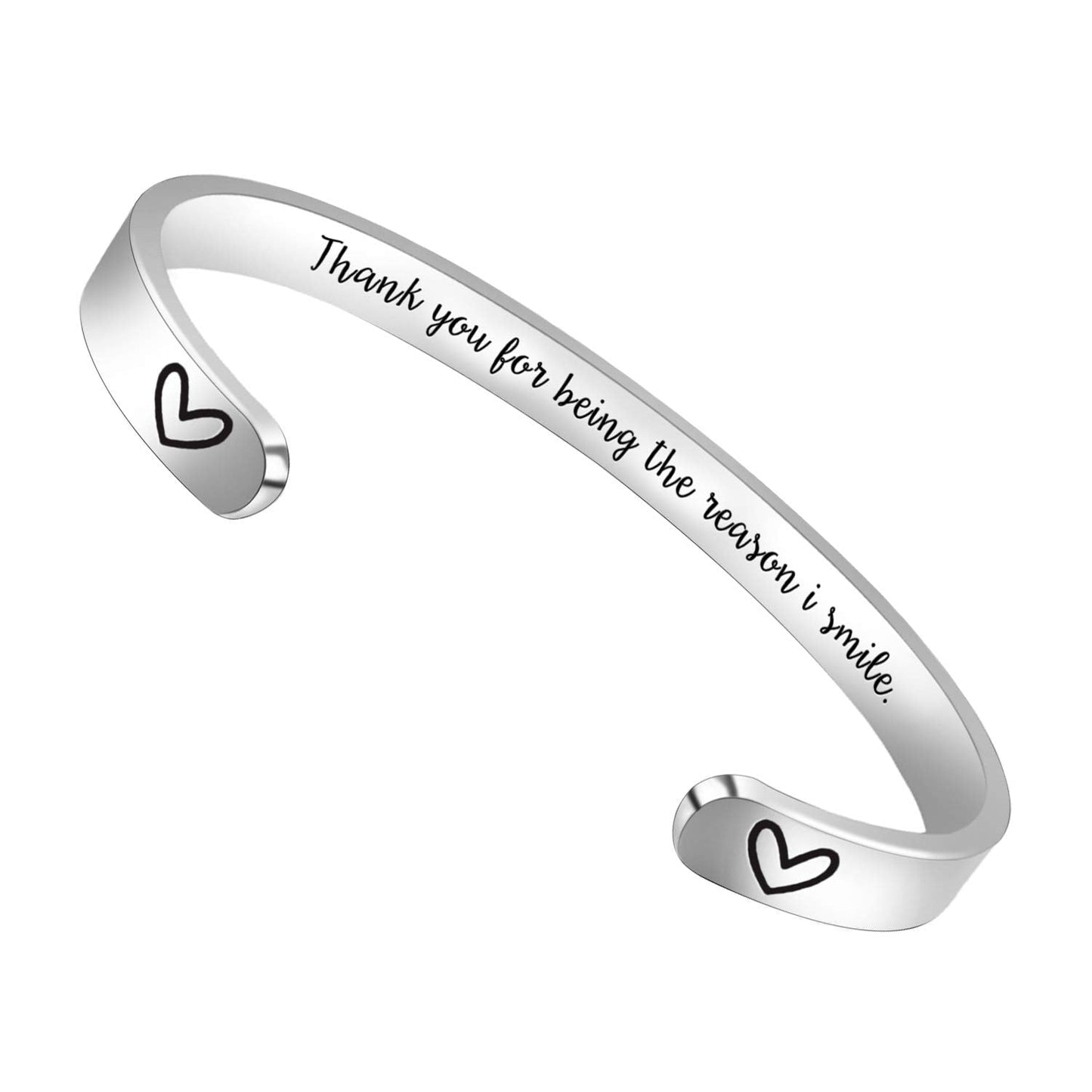 Btysun Bracelets for Women Inspirational Gifts for Women Motivational Birthday Cuff Bangle Friendship Personalized Mantra Jewelr
