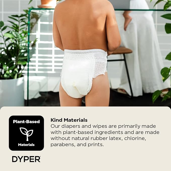 DYPER Toddler Potty Training Pants Girls & Boys Size 4T-5T, Honest Ingredients, Day & Overnight, Made with Plant-Based* Materials, Hypoallergenic for Sensitive Skin, Unscented
