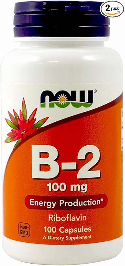 NOW Foods Vitamin B-2 100 mg Caps, 2 pk