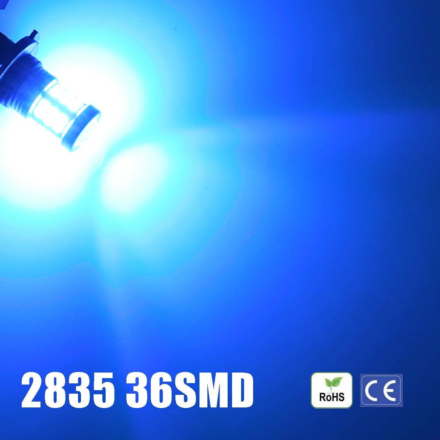 KISLED LED Fog Lights Bulbs, 3000lm, High Power 3030 Chips, H11/H8 Size, Ice Blue, Aluminum
