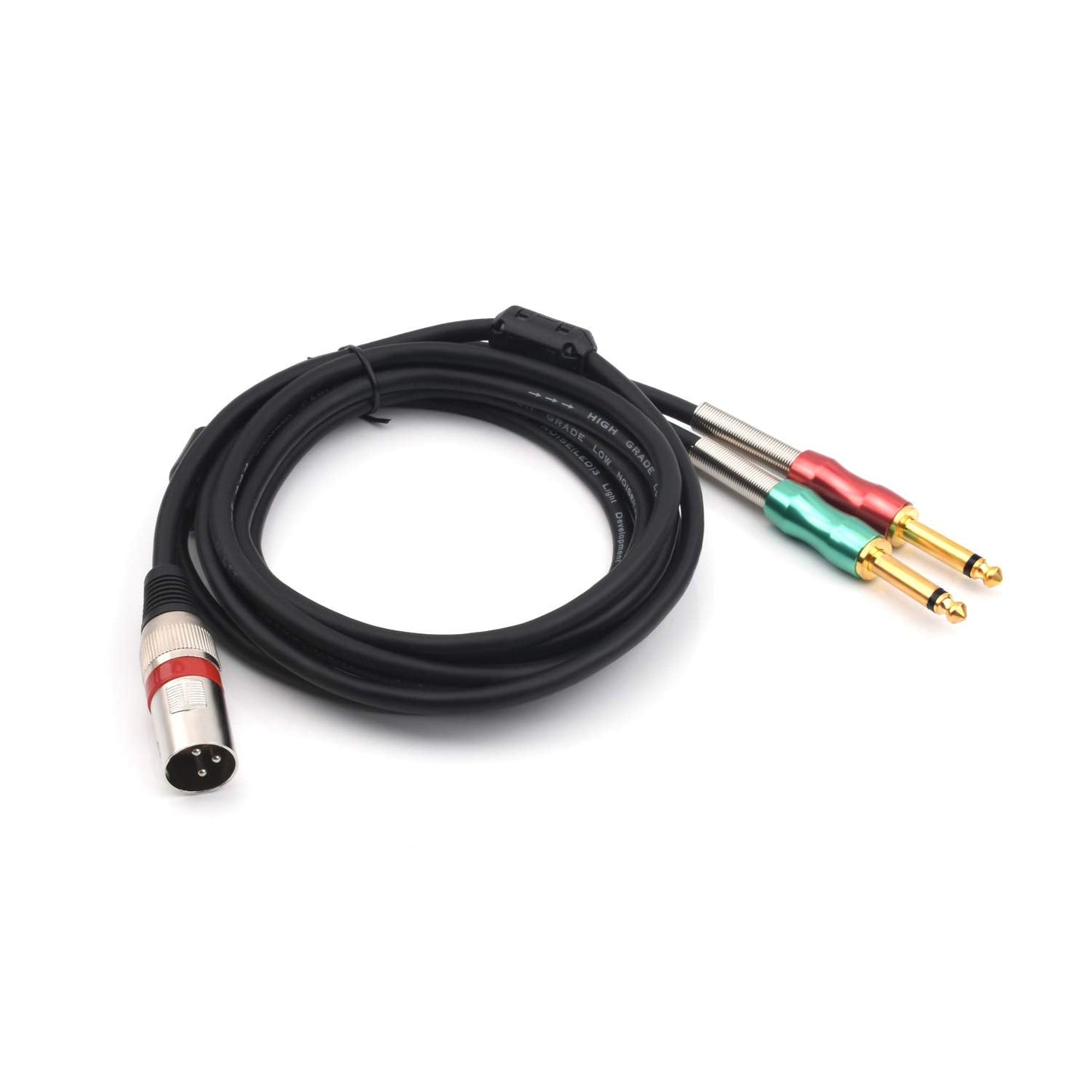 Siyear Xlr Male To Dual 6.35Mm 1/4 Ts Y Splitter Cable, Double Mono Quarter Inch 6.35Mm To Xlr 3 Pin Plug Stereo Microphone Cabl