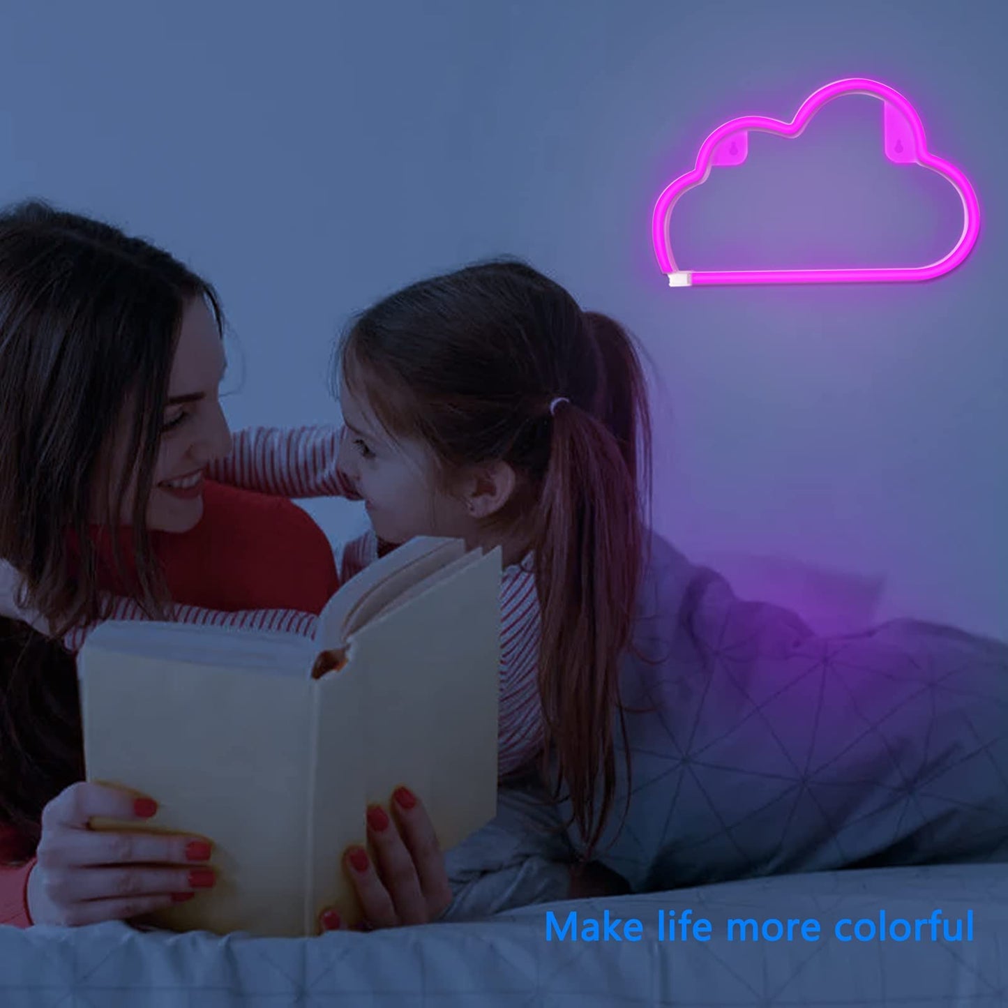 Bernicekelly Led Cloud Neon Light Wall Decor, Pink, Usb/Battery Powered, Model Yyi-50, Ideal For Bedroom Aesthetic And Party Decorations