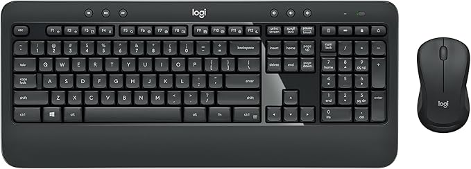 Logitech MK540 Advanced Wireless Keyboard and Mouse Combo for Windows, 2.4 GHz Unifying USB-Receiver, Multimedia Hotkeys, ...