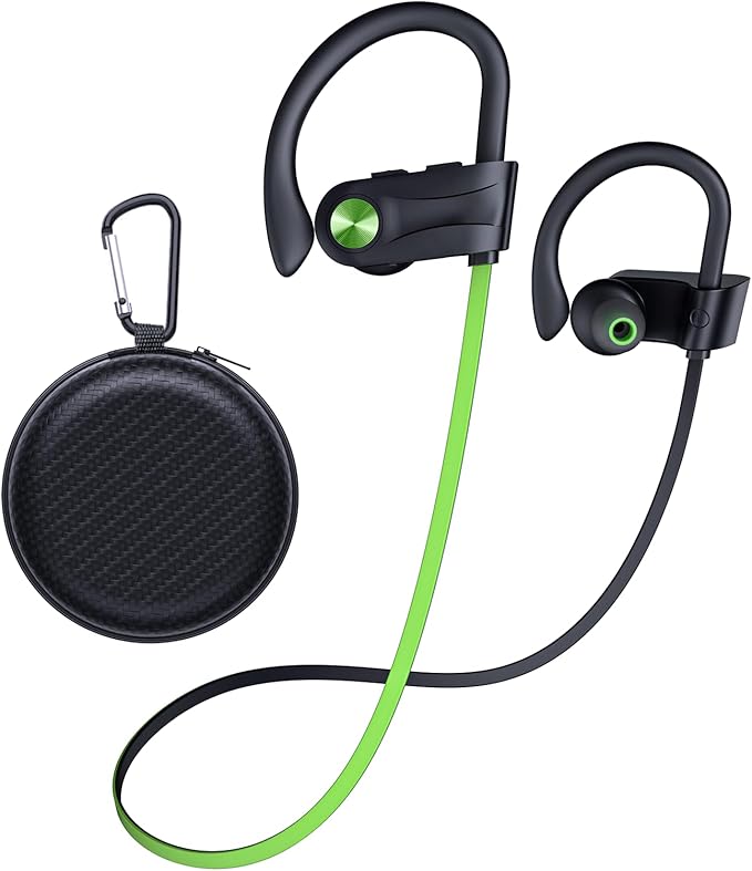 JOYWISE Bluetooth Headphones, Wireless Earbuds IPX7 Waterproof Bluetooth 5.3 Headphones with 16Hrs Playtime Stereo Bass He...