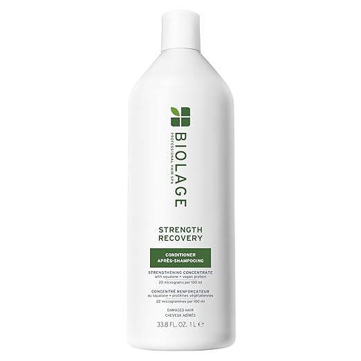 Biolage Strength Recovery Conditioner - Moisturizes & Strengthens Damaged Hair, Softness & Shine, Hydrates and Repairs Dam...