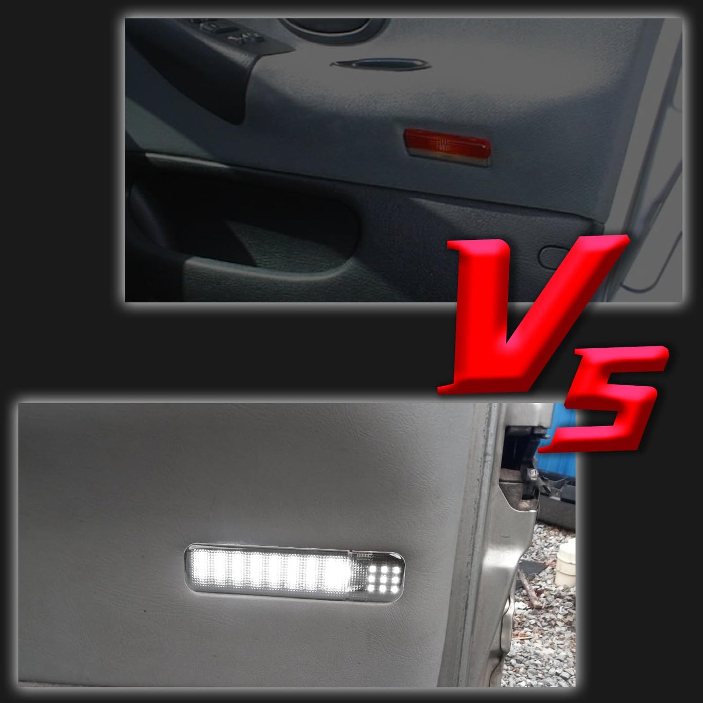 Afeisol Led Side Door Panel Lights Courtesy Light Fit For Chevy Sierra Gmc C/K  Yukon Silverado 1500 2500 3500 Avalanche  Suburban  Hum-Mer H2  Car Interior Doors Panel Lighting (White-smoky aroma Lens)