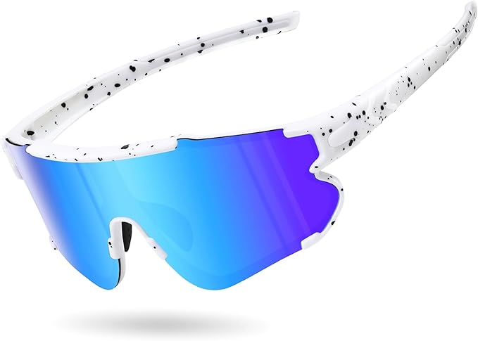 Fanshen Polarized Sports Sunglasses for Men Women, Baseball Softball Sun Glasses for Youth Womens Cycling, Running, Mounta...