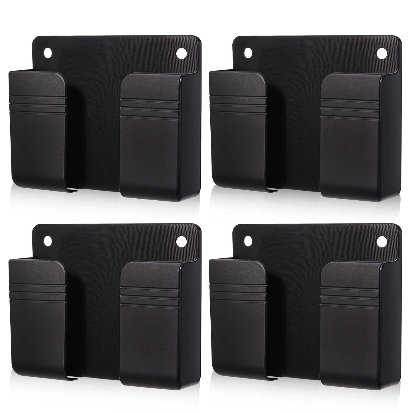 2 Pack Wall Mounted Phone Holder, Phone Stand Self Adhesive With Charging Hole, Compatible With All Smartphone Phones Cradle Bed
