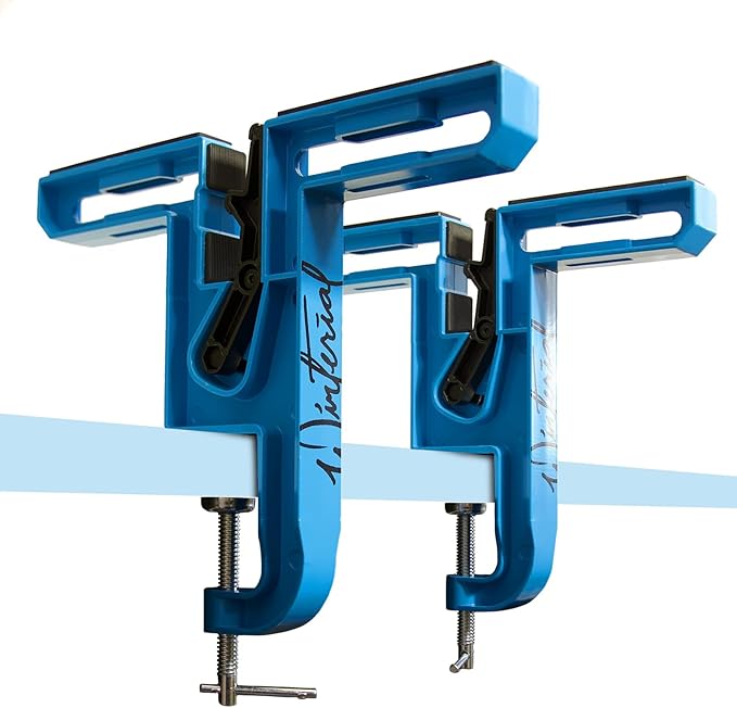 Winterial Snowboard and Ski Vise, Set of Two Non-Slip Vice Grips with Horizontal Vertical Working Positions for Tuning, Re...