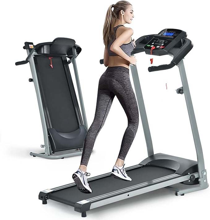 HomJoones Home Foldable Treadmill with Incline, Folding for Workout, Electric Walking Machine 15 Preset or Adjustable Prog...