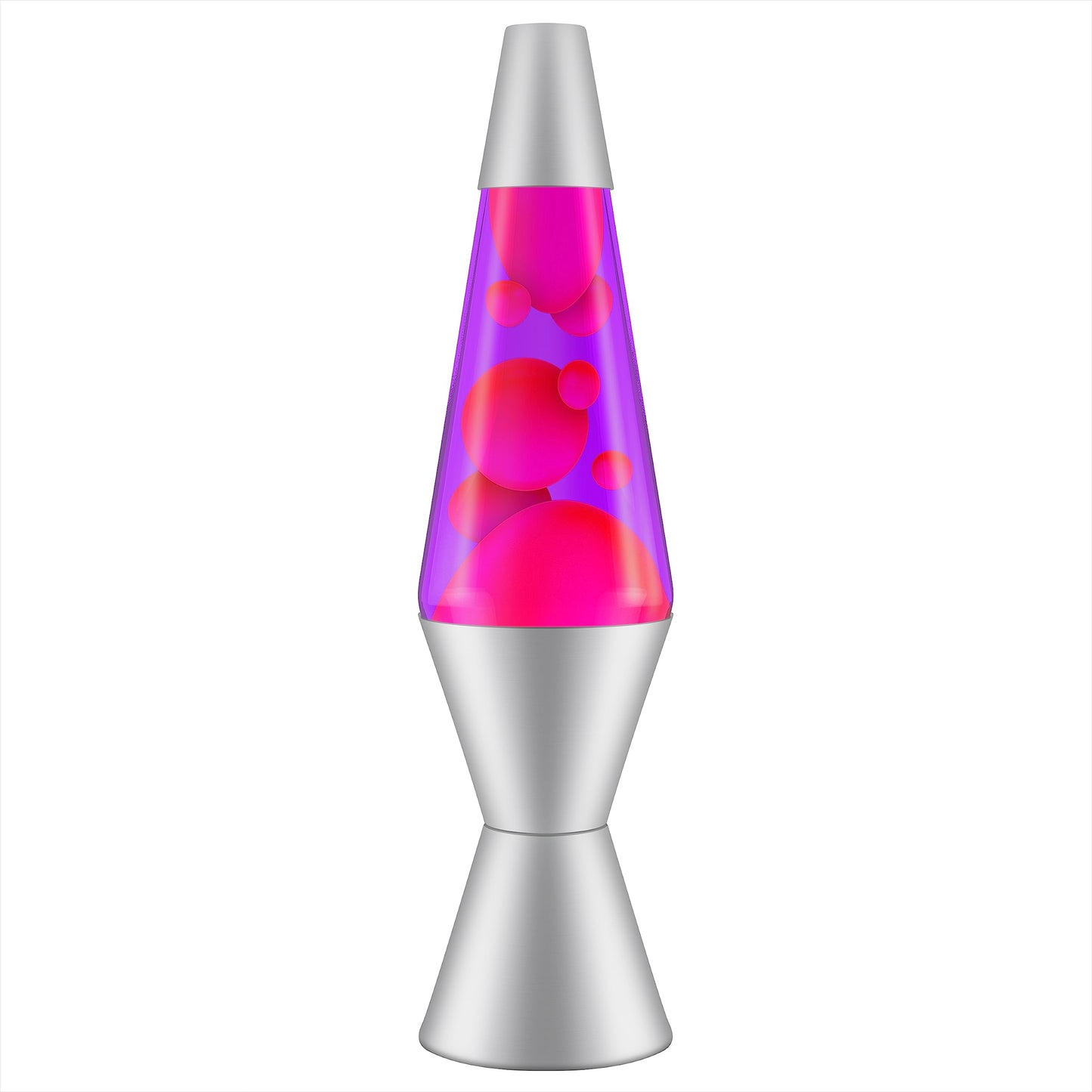 Lava Classic Motion Lamp 2121, 14.5-Inch, Pink/Purple, Glass, Silver