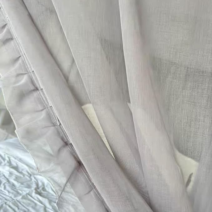 Elegant Princess 4 Corner Post Mosquito Net Romantic for Girls Women Bed Curtain Canopy for Adult Wedding Bedroom Kids Rooms Decoration (Type4-Grey, Queen)