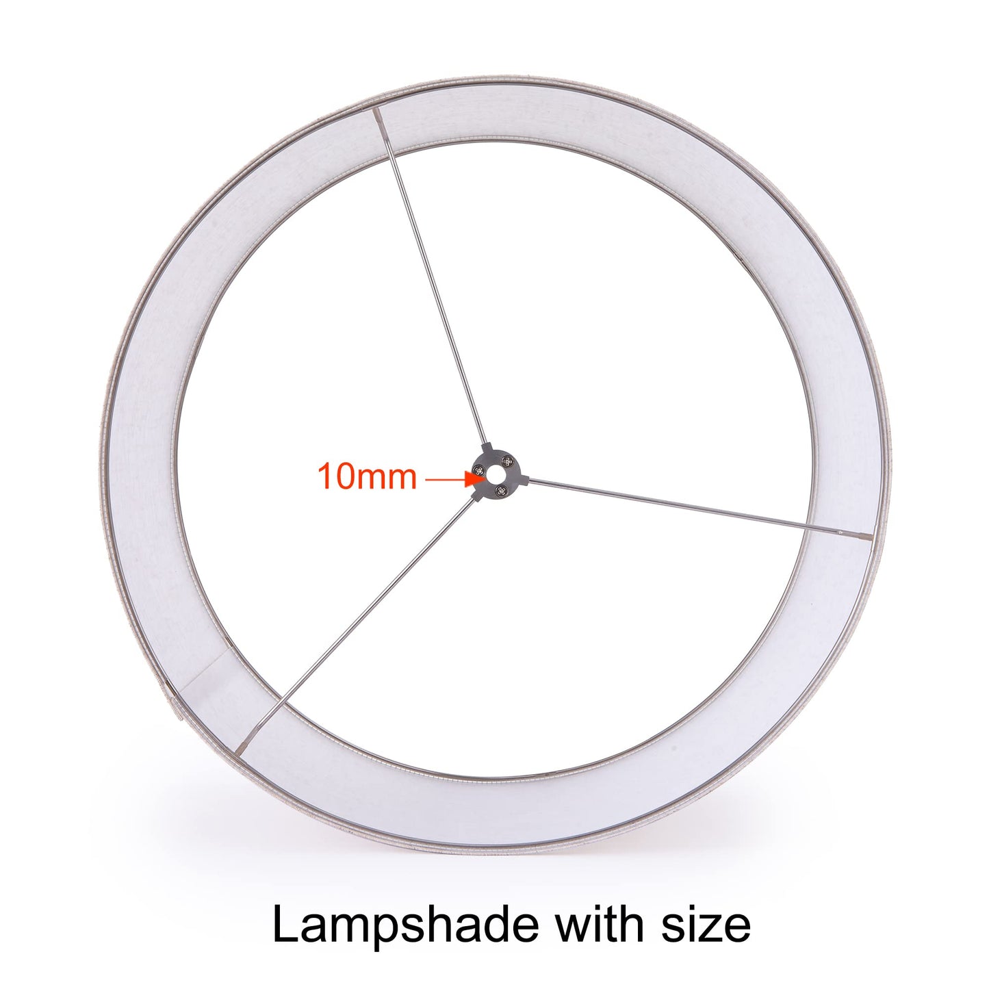 Wellmet Fabric Drum Lampshade, 18X18X12, Linen, Model Ds-Tls006, Classic Modern Style, Spider Fitter For Table & Floor Lamps