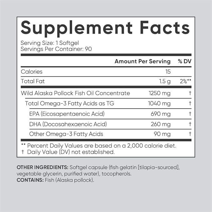 Sports Research 1250 mg Omega 3 Burpless Fish Oil - Wild Alaskan Pollock - (90 Count), High Potency Vegan Vitamin C 1000mg (240 Count) + Vegan 5000iu Vitamin D with 100mcg Mk7 Vitamin K (60 Count)
