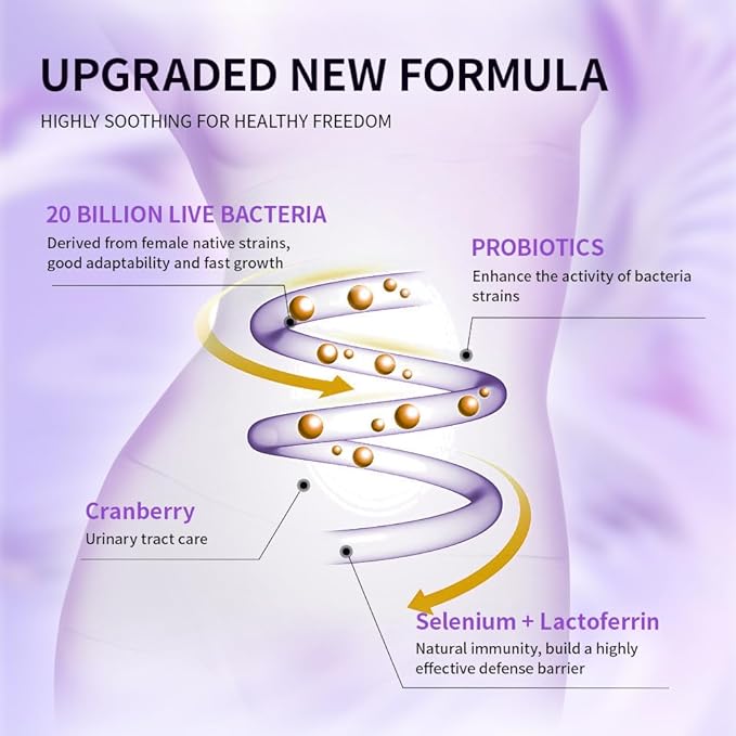 URO Viginal Probiotics for Women – 20B CFU with Prebiotics, Vaginal Health & pH Balance Support – 30 Capsules | Clinically Studied Strains for Immune & Urinary Wellness