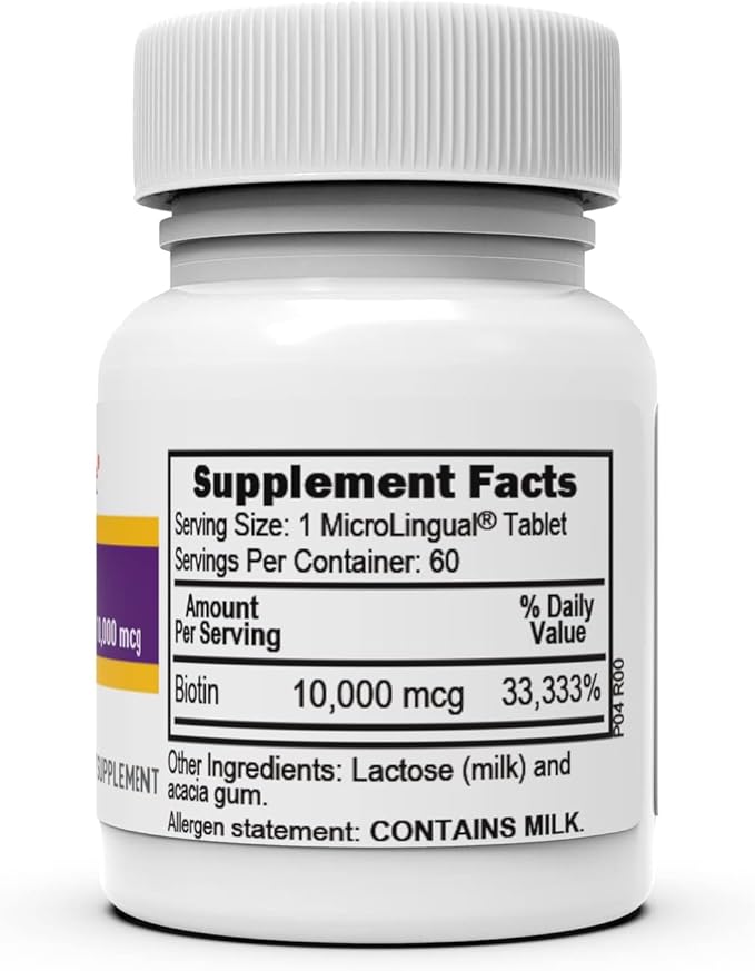 Superior Source Biotin 10,000 mcg - Daily Supplement Supports Hair Health & Growth - Natural Biotin Supplement Aids Healthy Nails & Skin - 60 Sublingual Dissolving Tablets