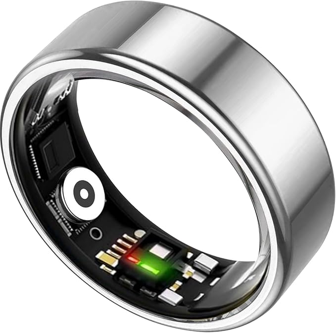 TIAZUUX Smart Ring for Women&Men-Activity/Sleep/Heart Rate/HRV/Stress/Women's Health Tracker-IP76 Waterproof-No Subscripti...