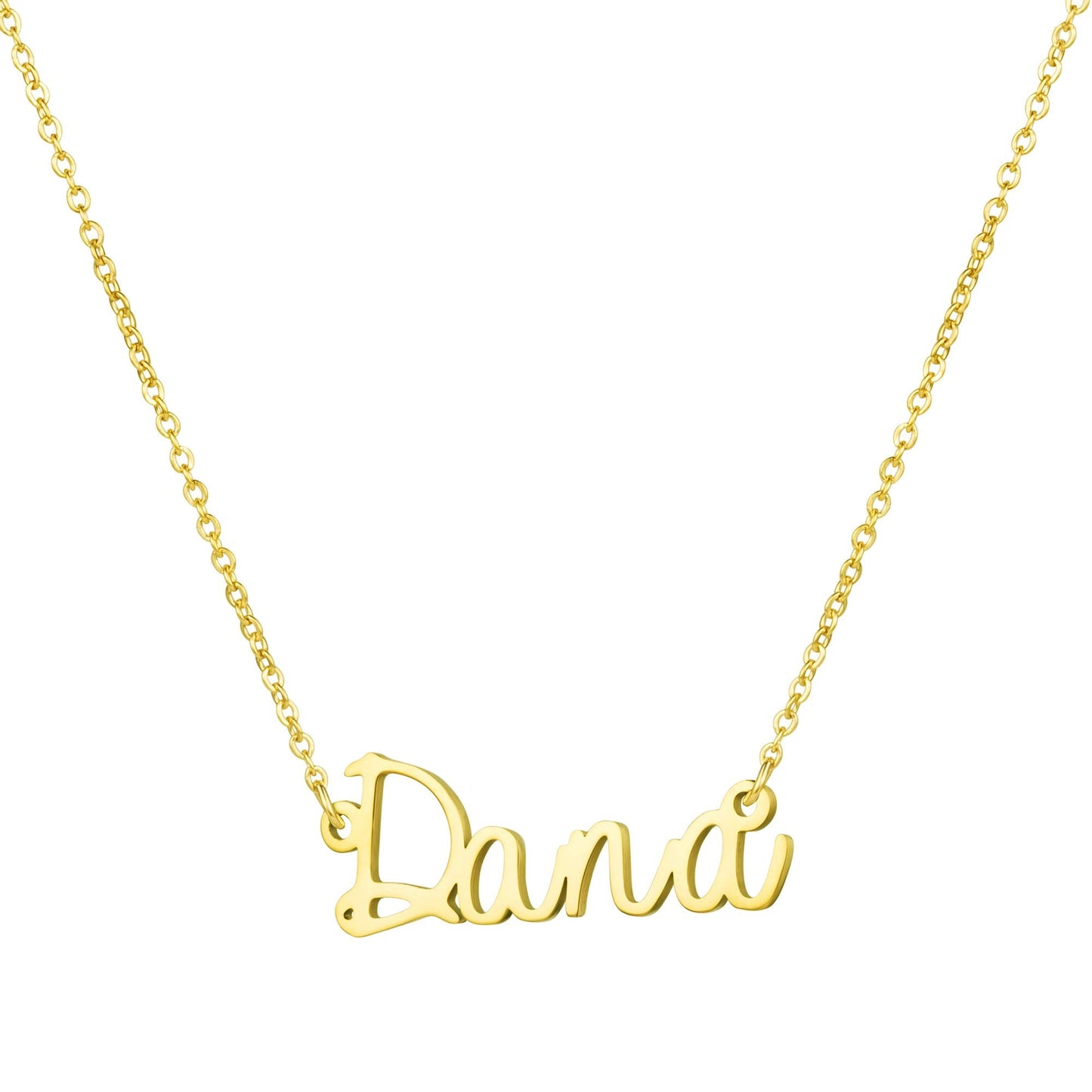 Yiyang Christmas Necklaces for Women Personalized Name Necklace 14K Gold Plated Stainless Steel Graduation Jewelry for Women Dan