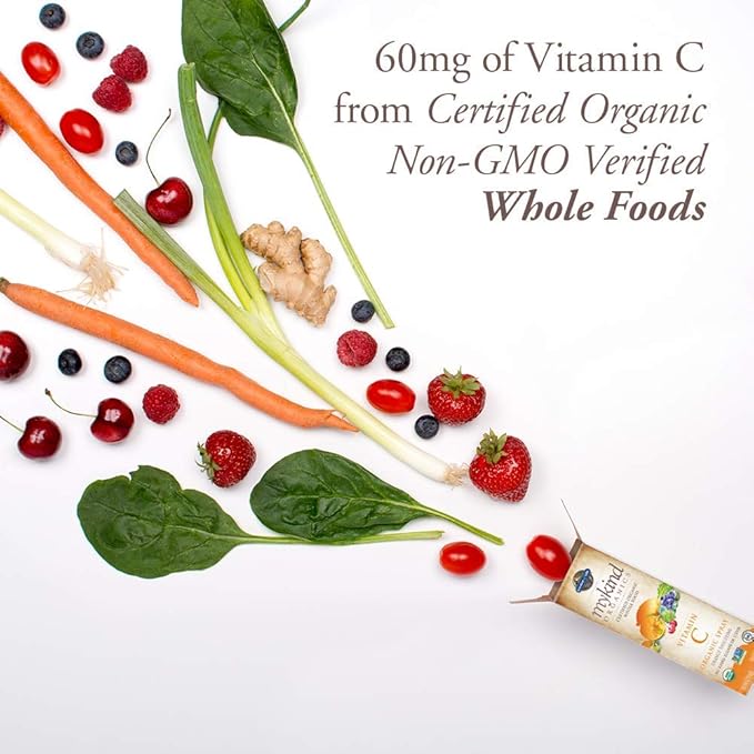Garden of Life Organics B12 Vitamin - Whole Food B-12 for Metabolism and Energy & Organics Vitamin C for Kids and Adults, Organic Vitamin C Spray for Skin Health