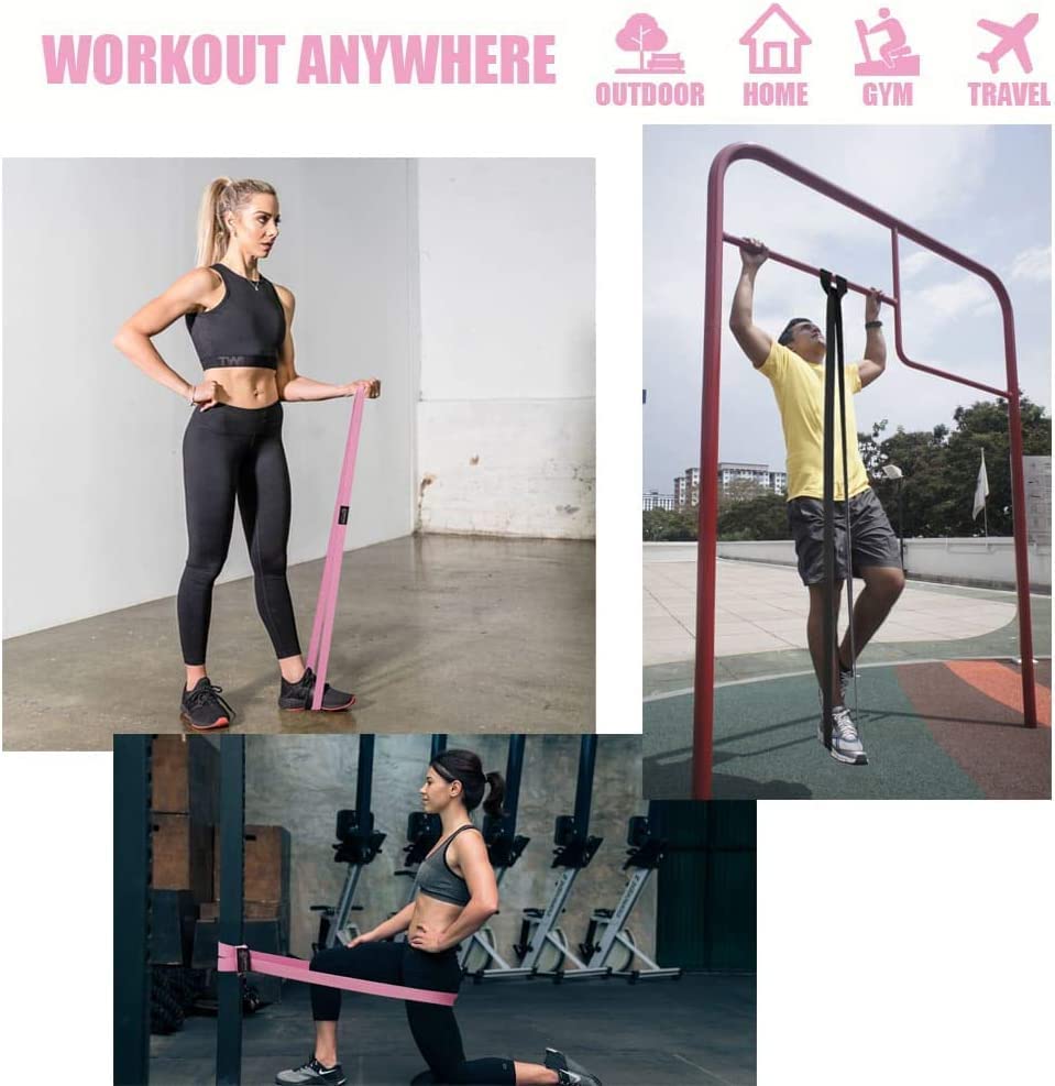 Long Resistance Bands, Fabric Resistance Bands Stretch Bands for Exercise Bands Resistance Bands Set Elastic Resistance Ba...