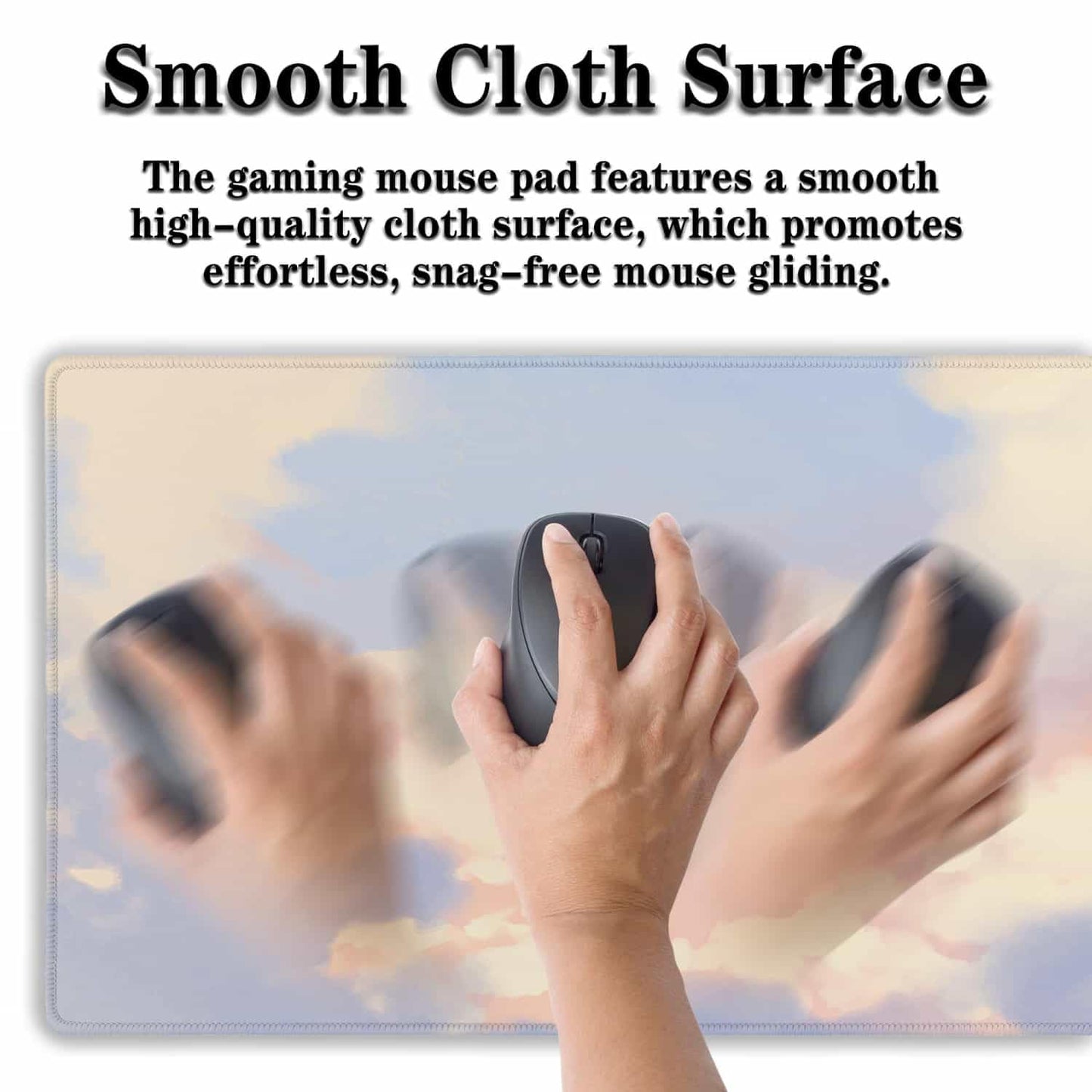 Samgula Gaming Mouse Pad Pink Keyboard Mat, Large Mouse Pads Desk Mat for Women Office Desk Pads, Mouse Pad Gaming Non-Slip Rubber Base, 35.4 X 15.7 inch for Work/Game/Office/Home Pastel Color Sky