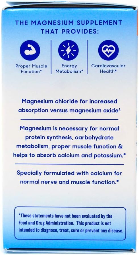 Slow Mag Magnesium Chloride and Calcium, 60 Tablets each (Value Pack of 3)