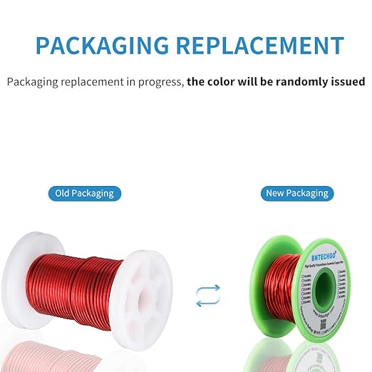 BNTECHGO 24 AWG Magnet Wire - Enameled Copper Wire - Enameled Magnet Winding Wire - 2 oz - 0.0197" Diameter 1 Spool Coil Red Temperature Rating 155℃ Widely Used for Transformers Inductors