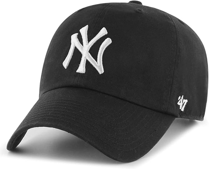 MLB New York Yankees '47 Brand Clean Up Adjustable Cap, One Size, Black