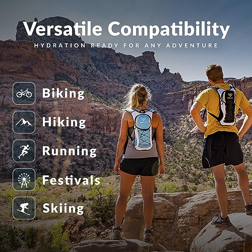Water Buffalo Oasis Hydration Bladder – 2L and 3L Water Bladder for Hiking Backpack, Leakproof Design with Insulated Hose ...