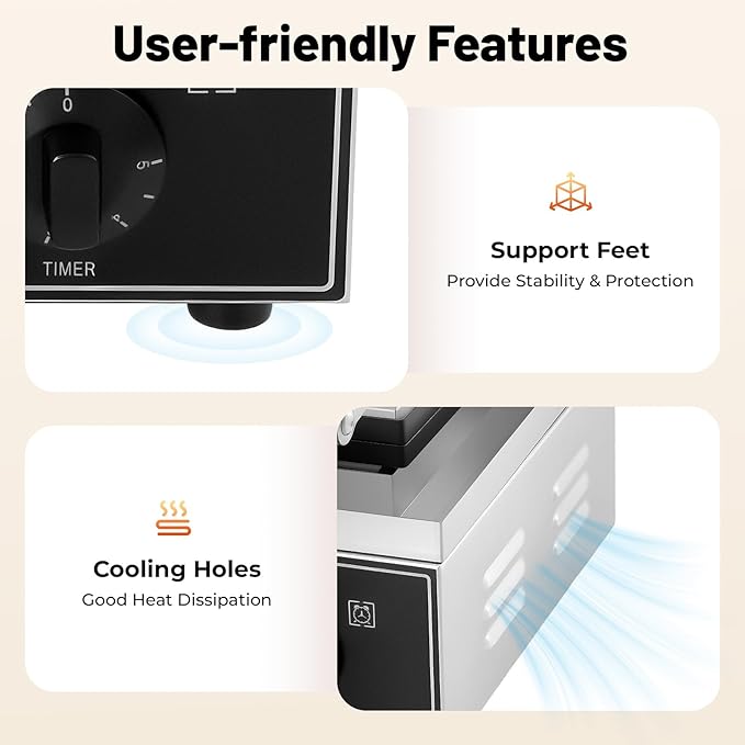 Electric Donut Maker, 12 Hole Double-Sided Heating Waffle Machine Makes, 1550W Commercial Non-stick Donut MakerTeflon-Coating for Restaurant & Home Use Temperature 122-572℉