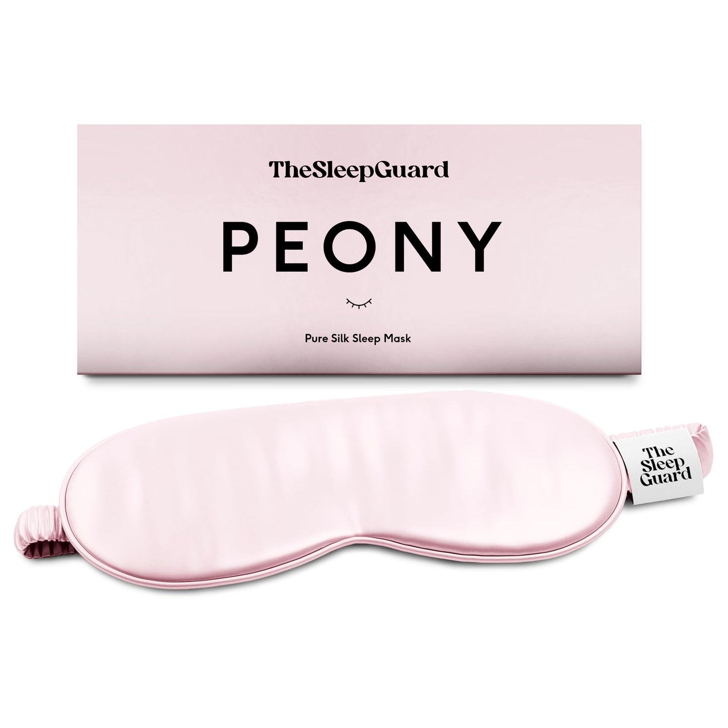 TheSleepGuard Pure Silk Sleep Mask [100% 6A Mulberry Silk, 22 Momme] Light Blocking Travel Essentials. Eye Masks for Sleeping. Black Oeko-Tex Blindfold. Eye Covers for Men & Women