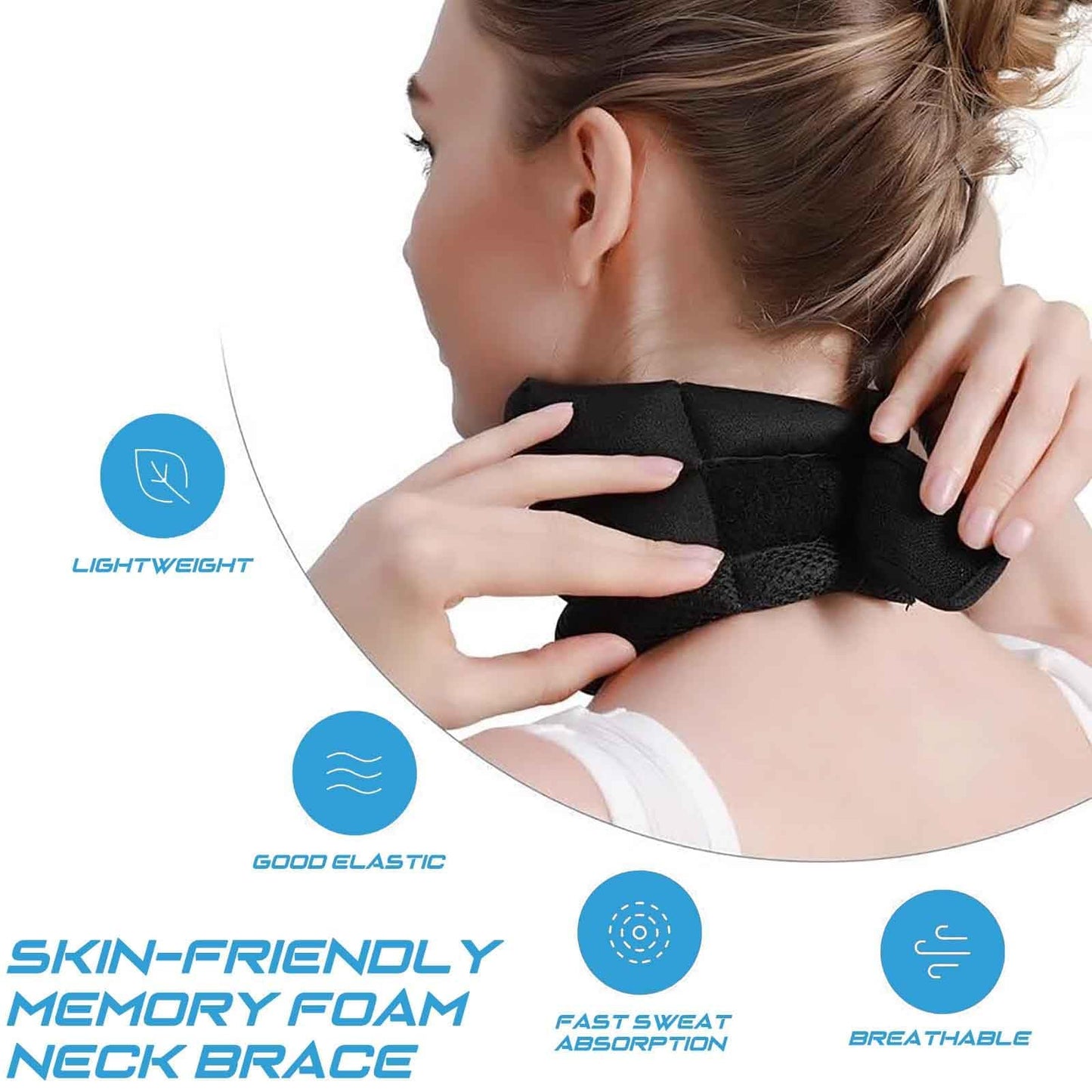 Gegiron Neck Brace for Snoring,Neck Support, Adjustable Soft Cervical Collar for Relief of Sleep Apnea &Cervical Spine Pressure, 2026 Upgraded Ergonomic Sleep Support for Comfortable Sleep,Women & Men