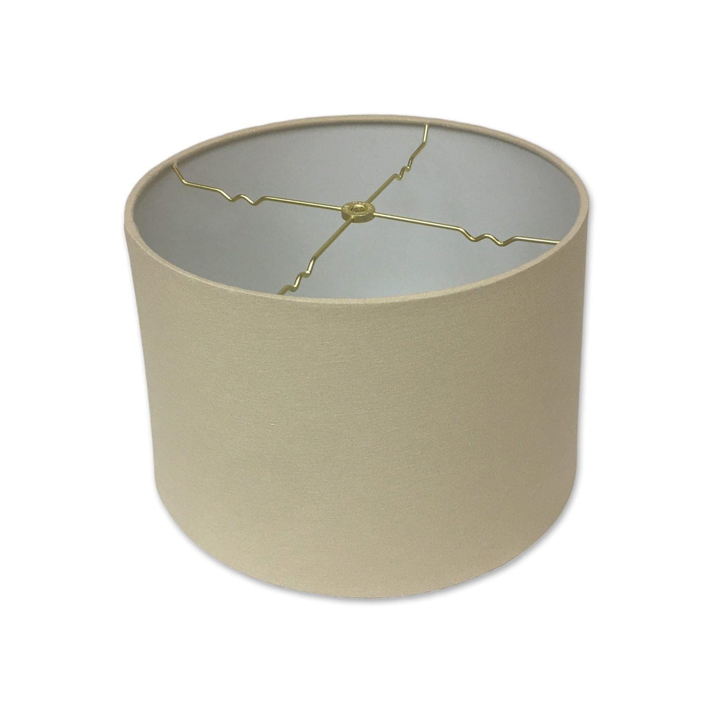 Royal Designs, Inc. Shallow Drum Lamp Shade, 17 x 18 x 11.5, Linen Beige, Model HB-610-18LNBG