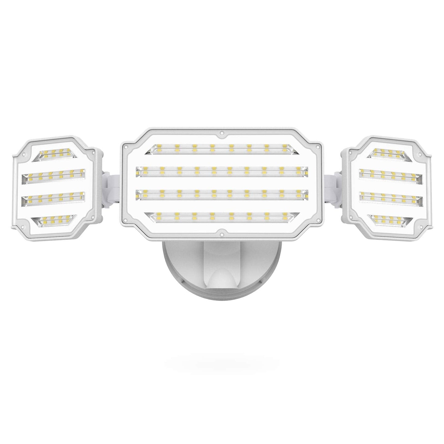 LEPOWER 4500LM LED Flood Light, 45W, 3 Adjustable Heads, IP65 Waterproof, 5000K, White, Model YY07D-WH