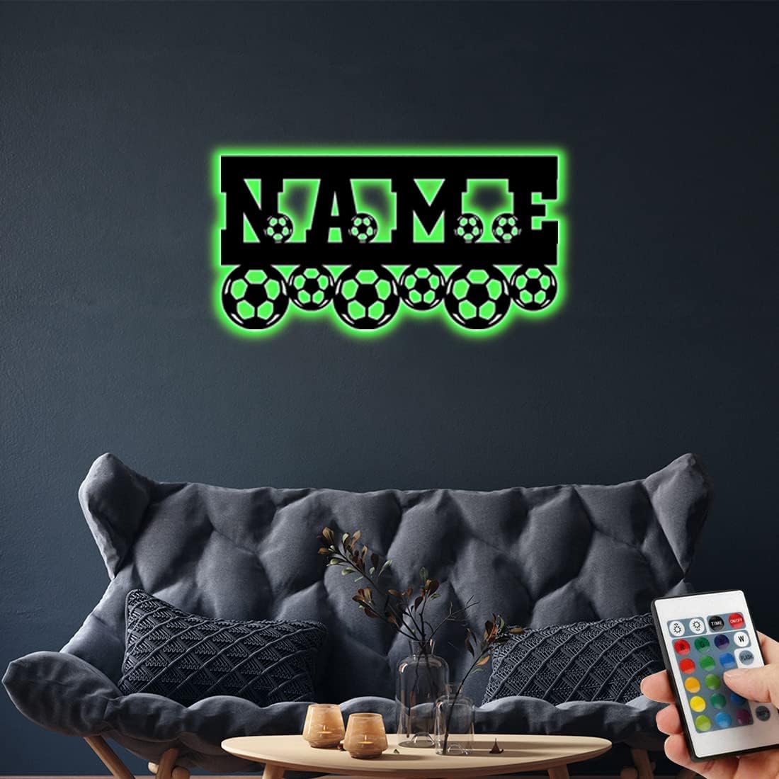 Personalized Name 7 Colors Baseball lamp Custom Baseball Wall Art Night Light LED Name Sign Gift for Men Baseball Lover