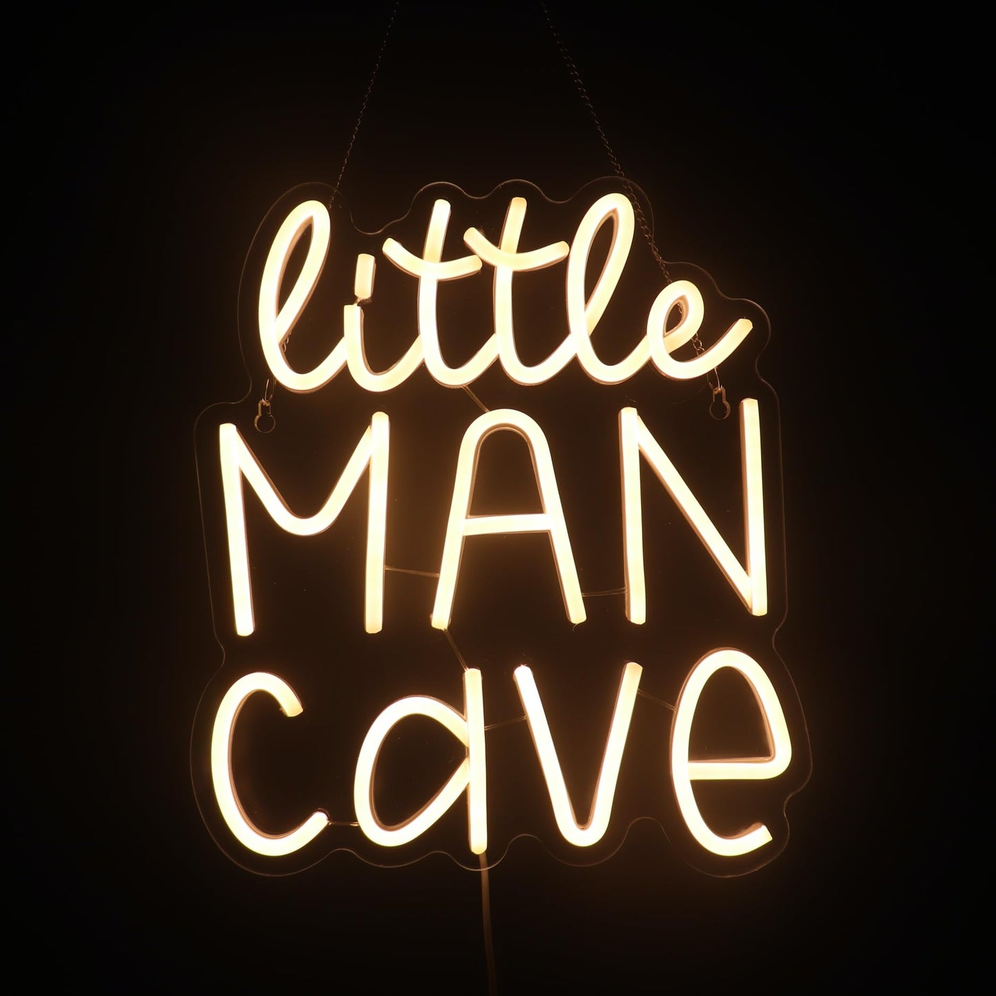 Little Man Cave Neon Sign  Decorative Neon Lights For KidS Room Play Room Wall Decor Neon Light Sign  Christmas Birthday KidS Gift Thanksgiving Gift(Warm White)
