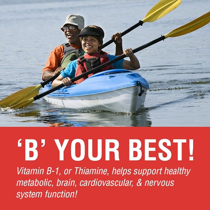 SOLARAY Vitamin B-1 100 mg | Healthy Energy Metabolism, Skin, Brain, Heart & Nervous System Support | 100 VegCaps
