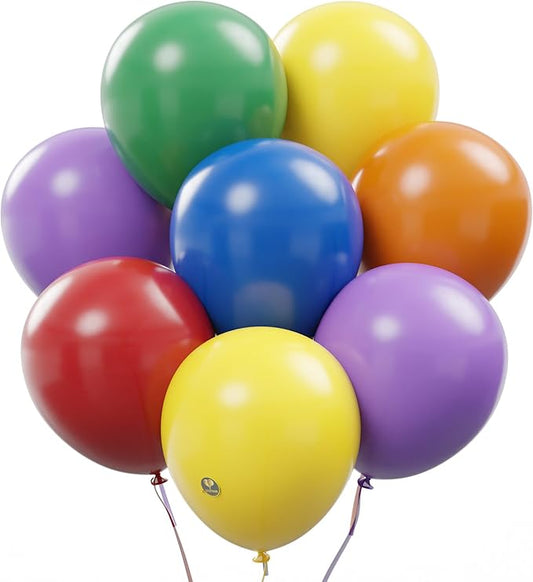 AFTERLOON® Biodegradable Balloons 50 pcs Assorted 10 Inch, Matte Color Thickened Extra Strong Latex Helium Float, for Baby...